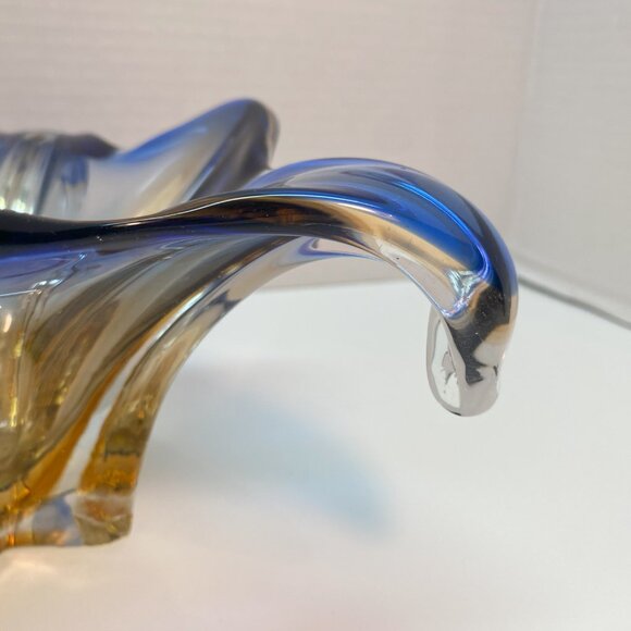 Murano Vase From JI Co. Italy Vintage Cristallo Venezia CCC Hand Blown Vase - Picture 7 of 13